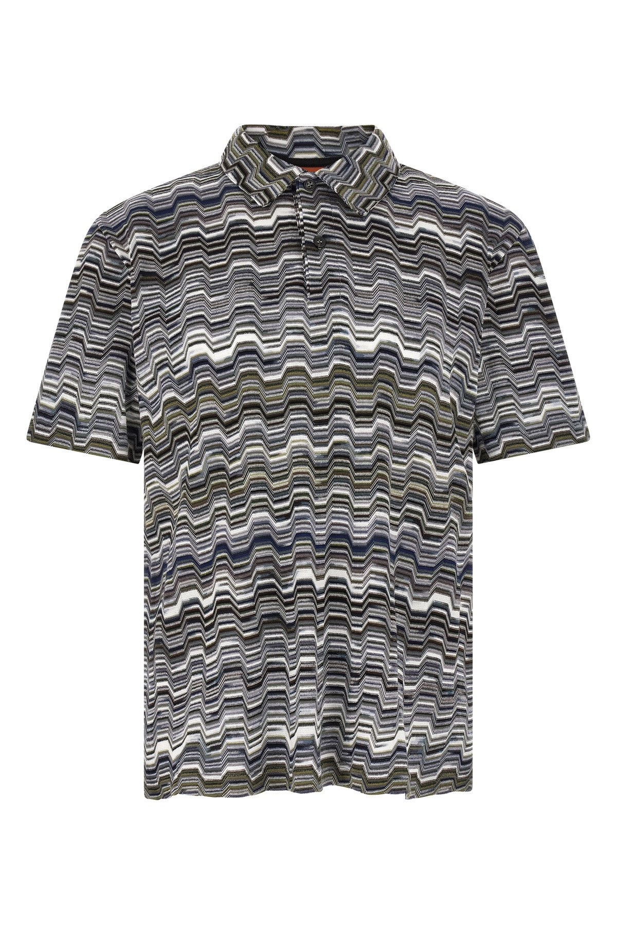 Irregular Zigzag Polo Shirt