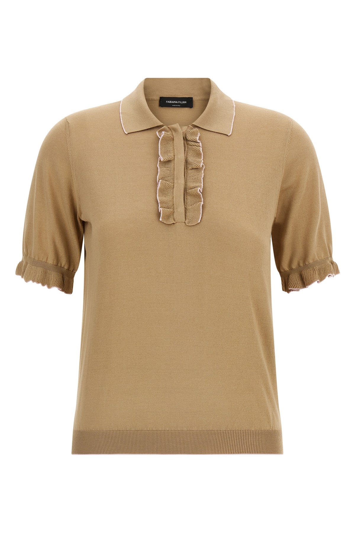 Cotton Silk Polo Shirt - Size 40 IT