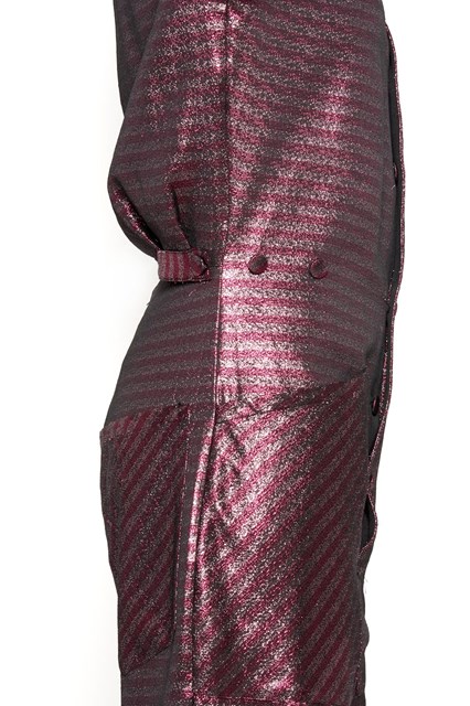 Striped glittered lurex jumpsuit