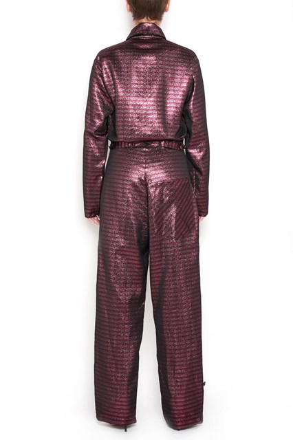 Striped glittered lurex jumpsuit