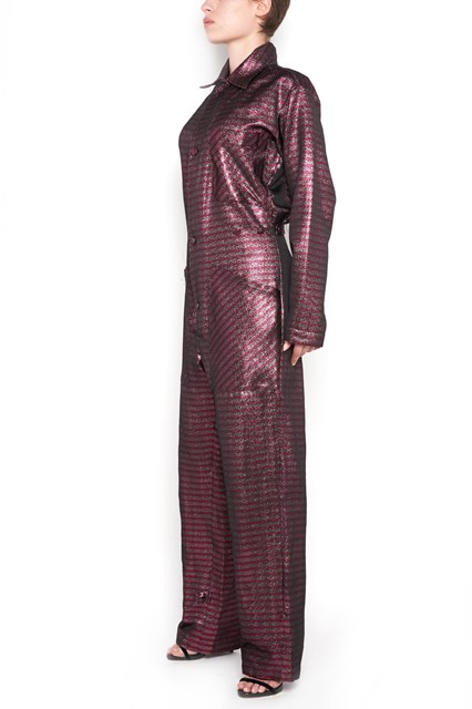 Striped glittered lurex jumpsuit