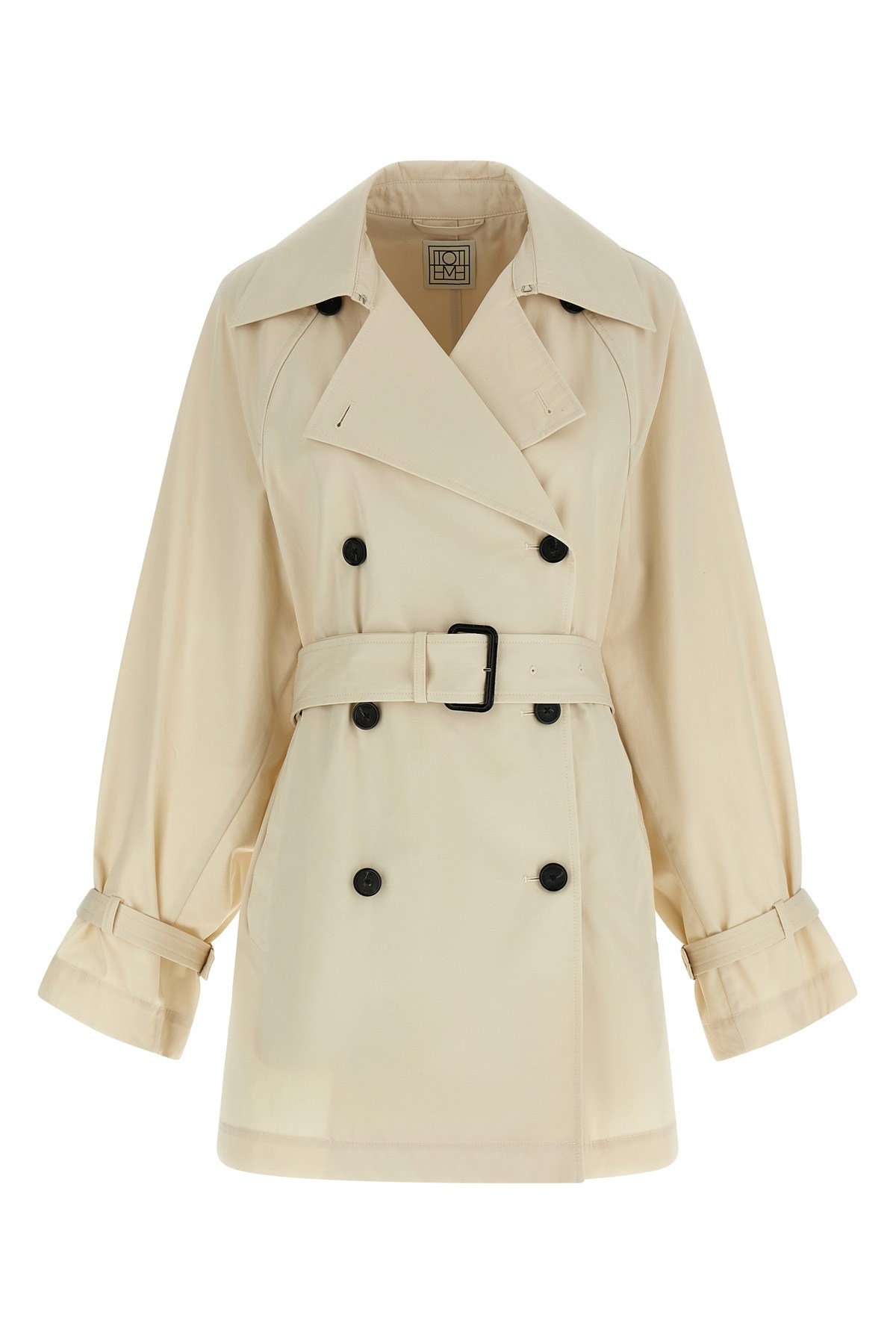 'Washed Cotton Stone' Trench Coat - Size 34 FR