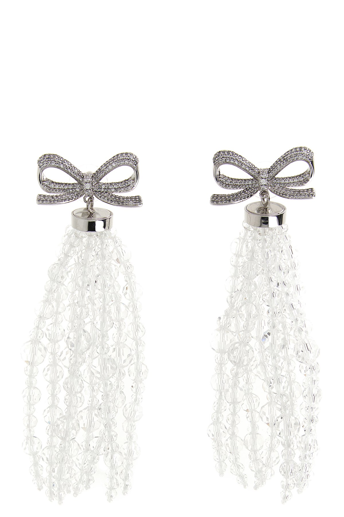 'Bow Beaded Waterfall' Earrings - Size U