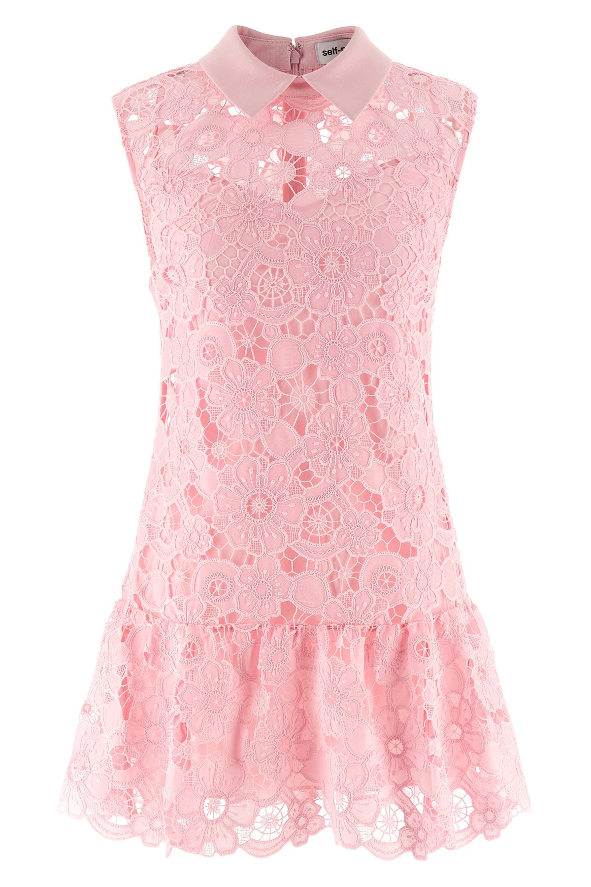 'Pink Lace Collared' Dress - Size 12 UK