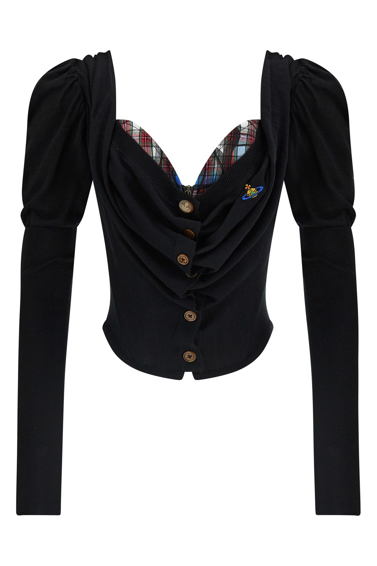 Vivienne Westwood 'bea Corset' Cardigan In Black