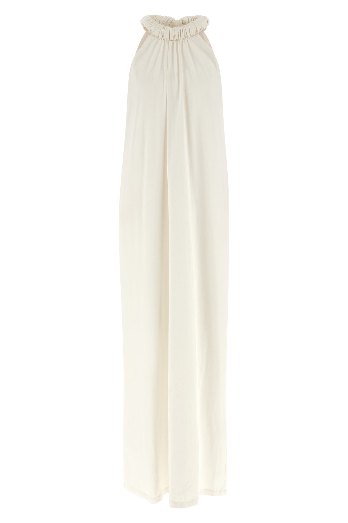 Nude 'floor Lenght' Dress In White