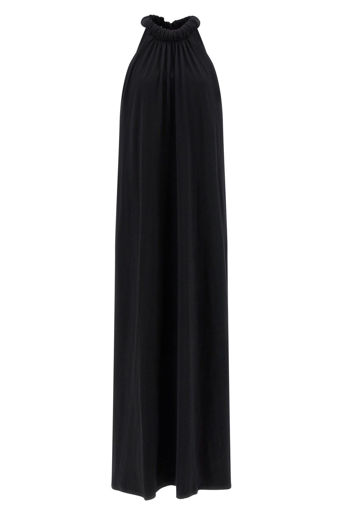 Nude 'floor Lenght' Dress In Black