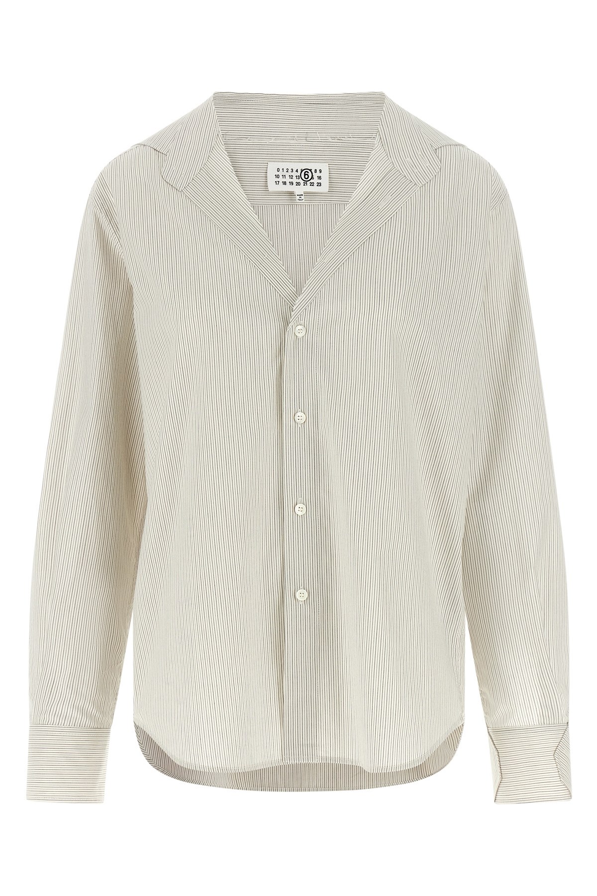 MM6 MAISON MARGIELA Hemd Mit Trompe-L'oeil-Kragen　MM6 MAISON MARGIELA だまし絵カラーシャツ MM6