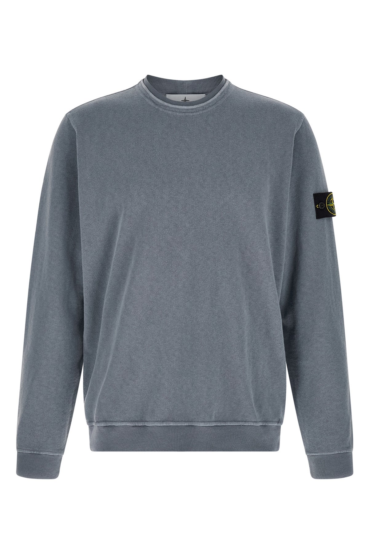 STONE ISLAND Sweatshirt Aus Gebürsteter Baumwolle　STONE ISLAND 起毛コットン スウェットシャツ STONE