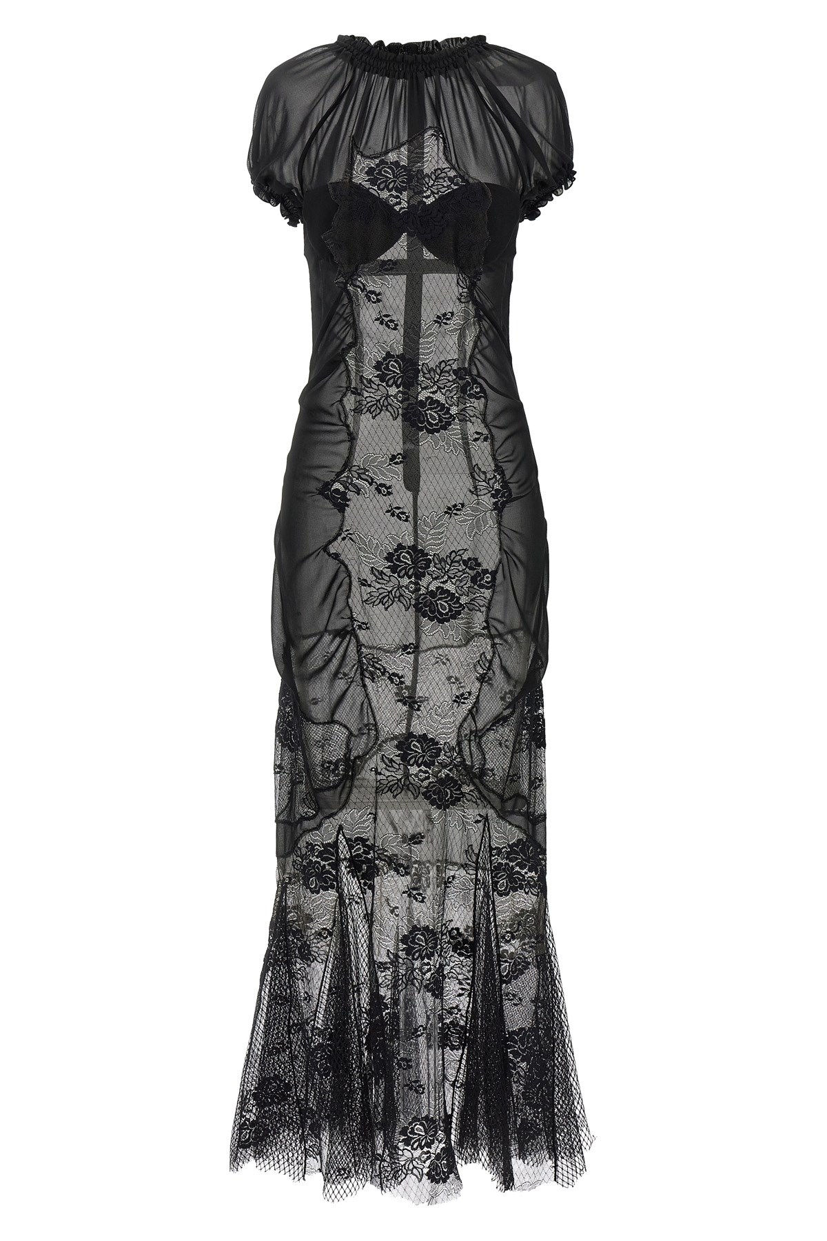 THE ATTICO Lace Tulle Dress