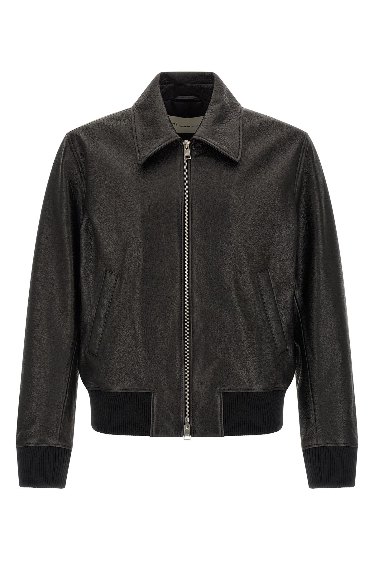 'Ami De Coeur' Leather Bomber Jacket