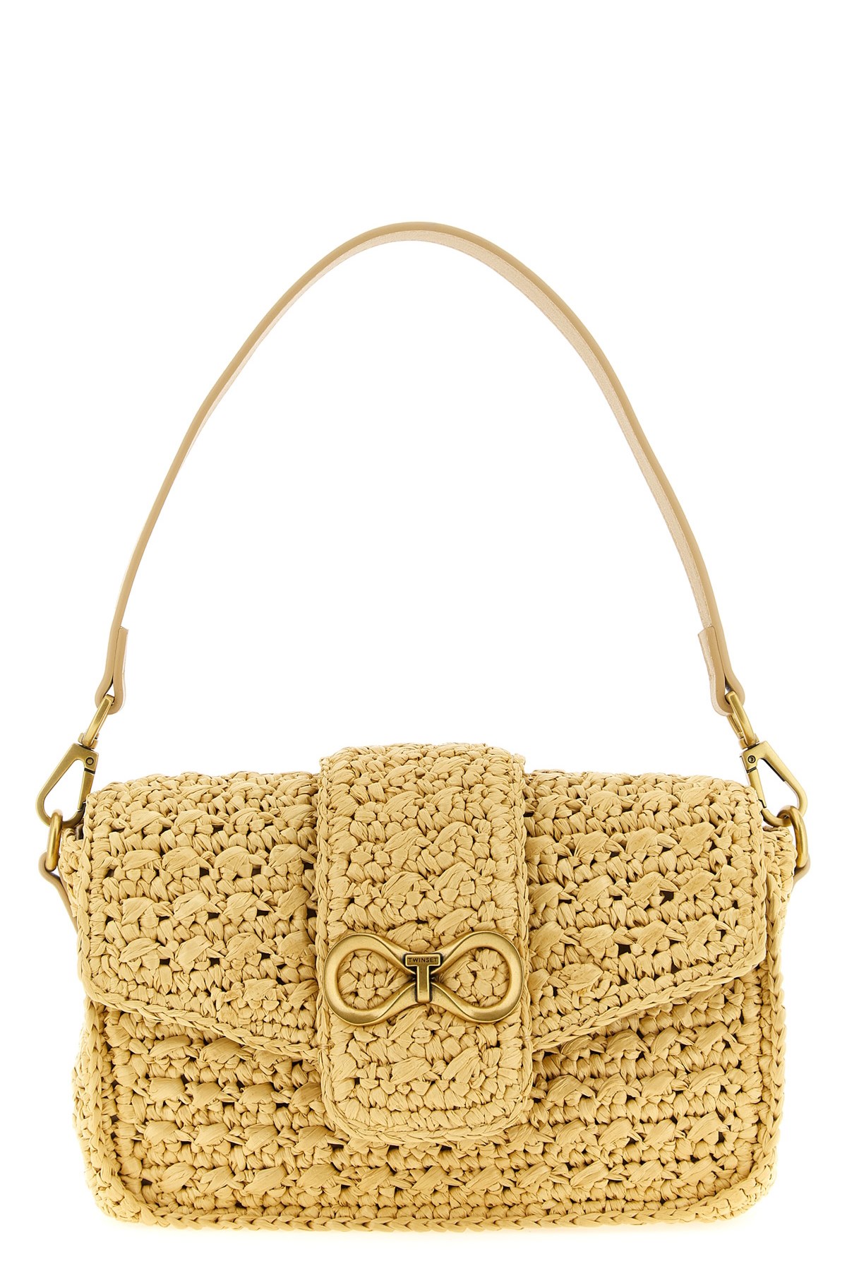 TWIN SET Raffia Crossbody Bag