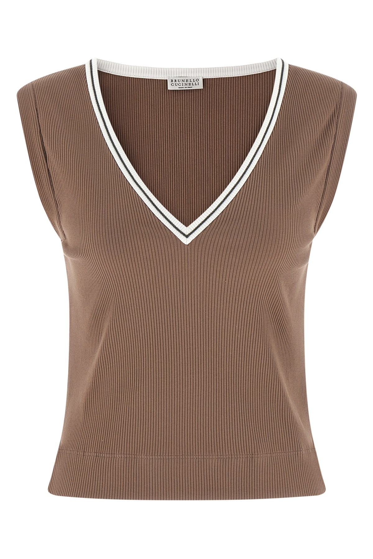 BRUNELLO CUCINELLI Tanktop "Shiny Trim"　BRUNELLO CUCINELLI タンクトップ「シャイニートリム」 BRUNELLO