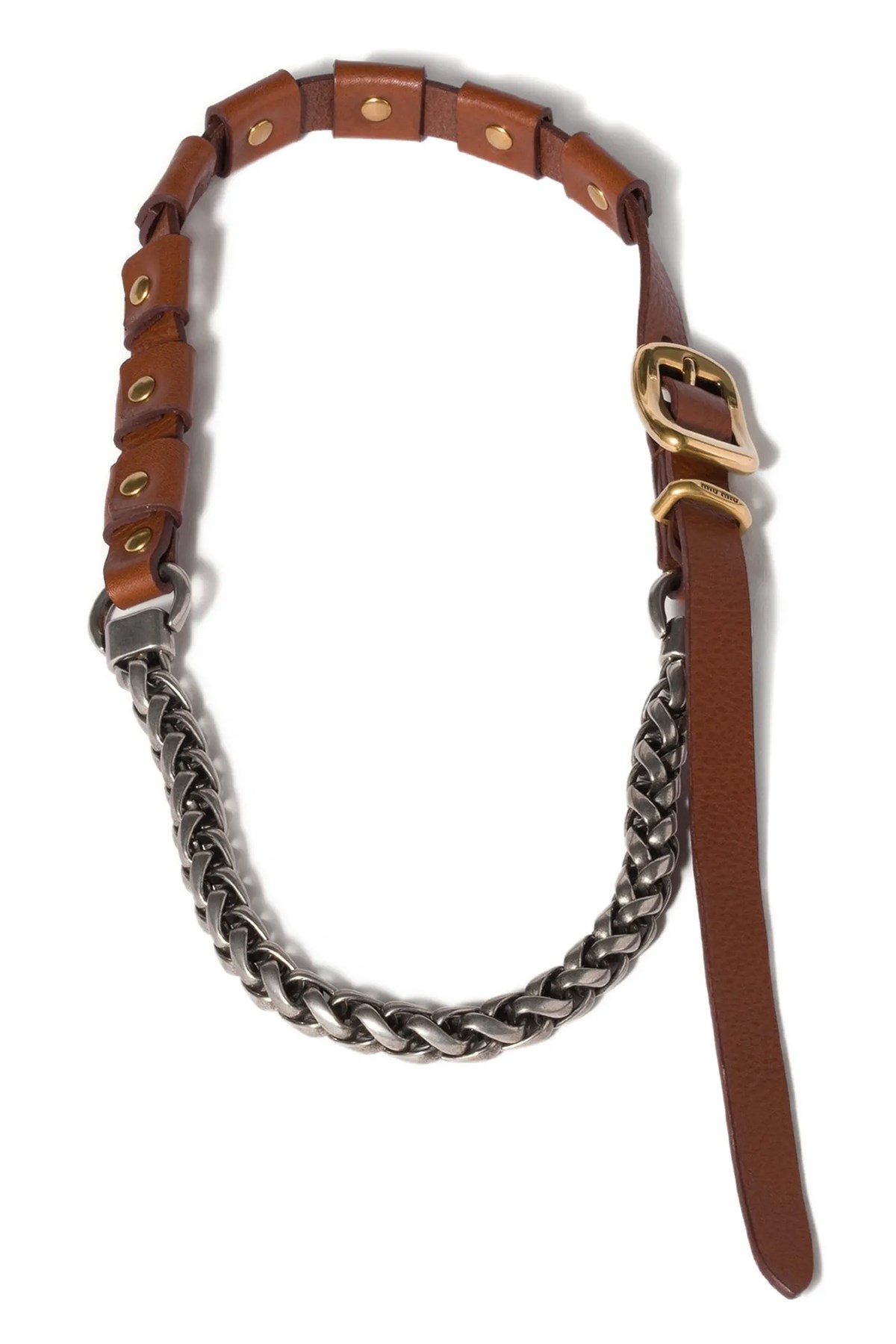 Metal And Leather Necklace