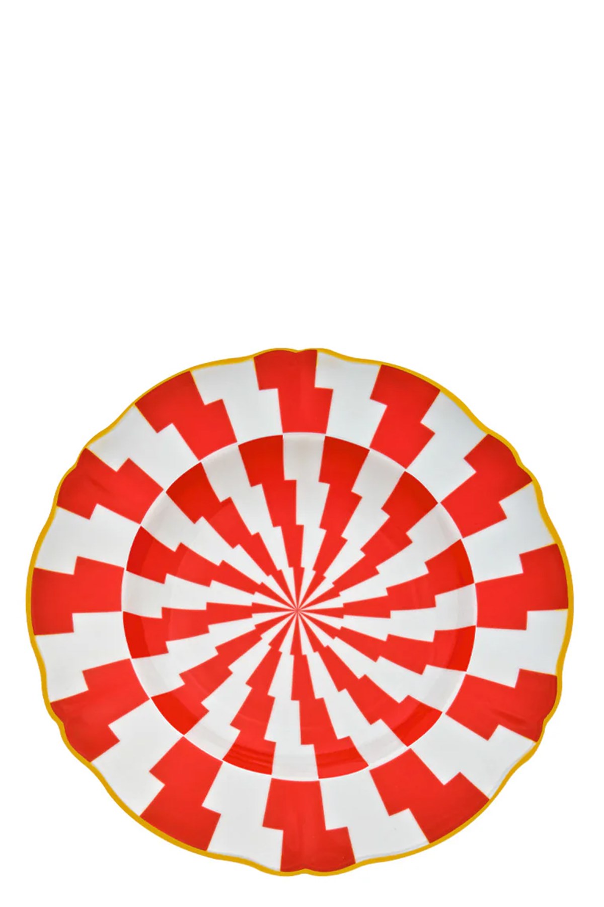 Bitossi Soup Plate 'fulmine' ⌀ 23 Cm In Red