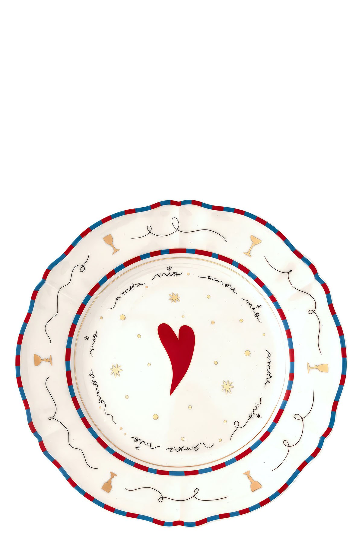 Bitossi 'cuore' Dinner Plate ⌀ 26.5 Cm In Multi