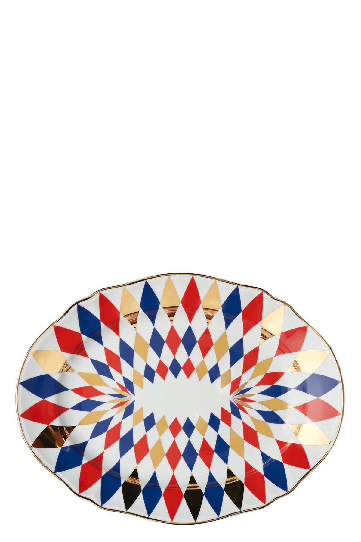 Bitossi 'quadri' Tray ⌀ 34 Cm In Multi