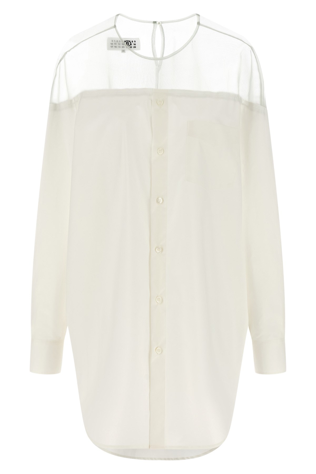 MM6 MAISON MARGIELA Hemd Mit Tülleinsatz　MM6 MAISON MARGIELA チュールイ​​ンサート付きシャツ MM6