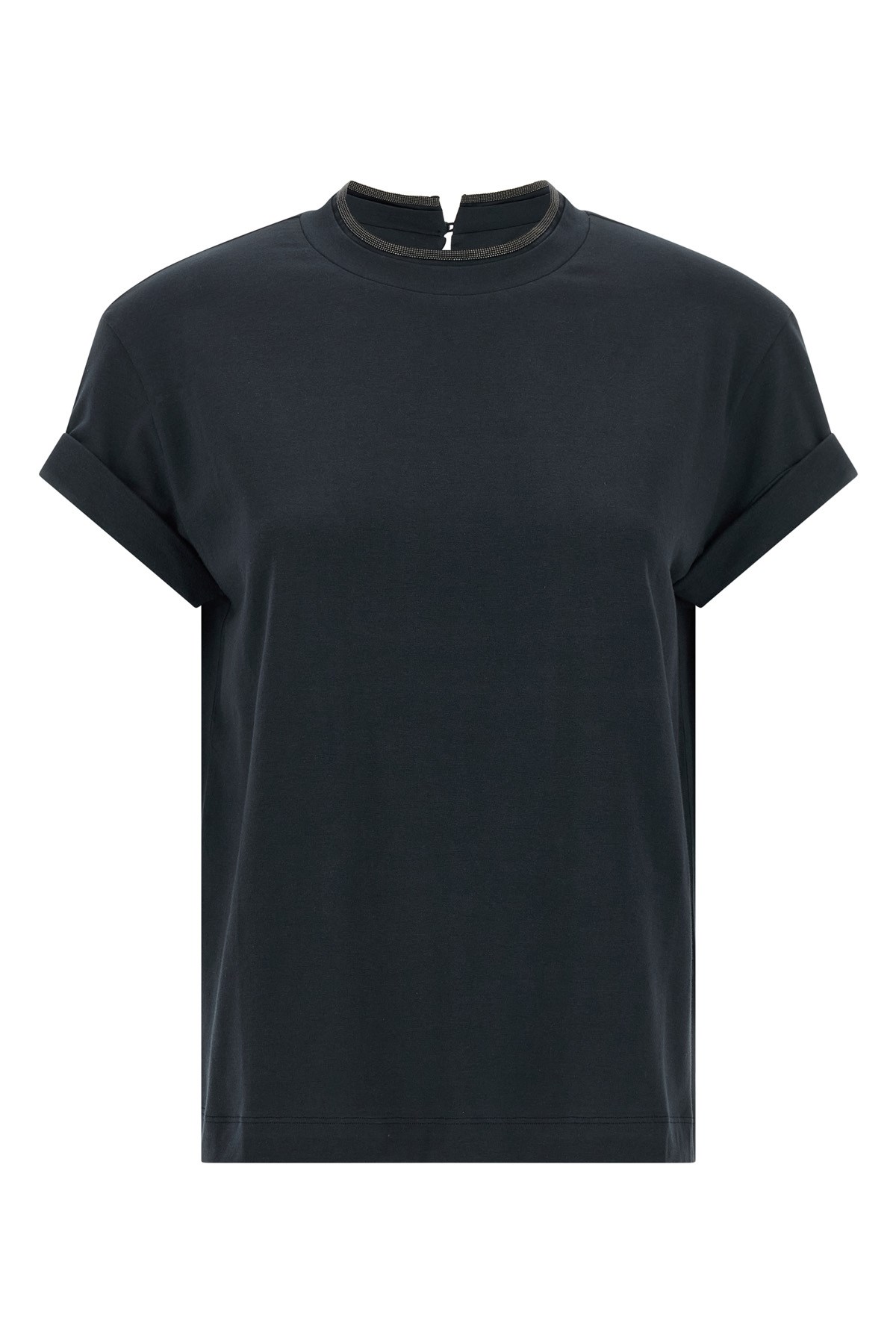 BRUNELLO CUCINELLI T-Shirt "Shiny Collar"　BRUNELLO CUCINELLI Tシャツ「シャイニーカラー」 BRUNELLO