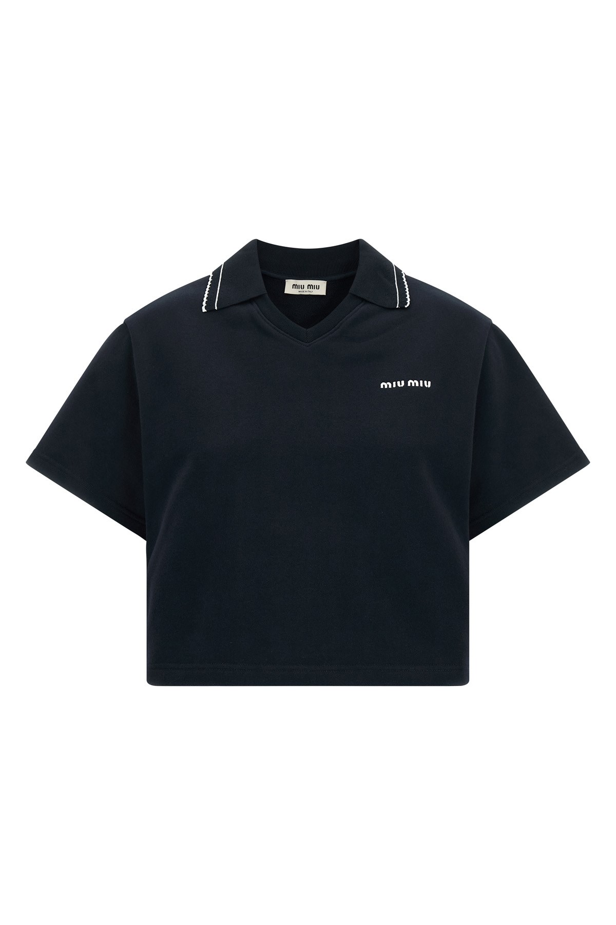 Miu Miu MIU MIU Cropped-Sweatshirt　MIU MIU クロップドスウェットシャツ