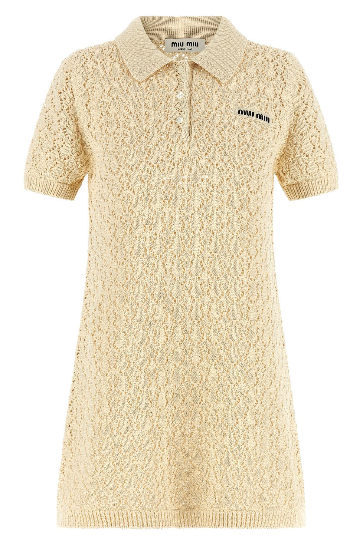 Miu Miu MIU MIU Durchbrochenes Baumwollkleid　MIU MIU 透かし彫りコットンドレス