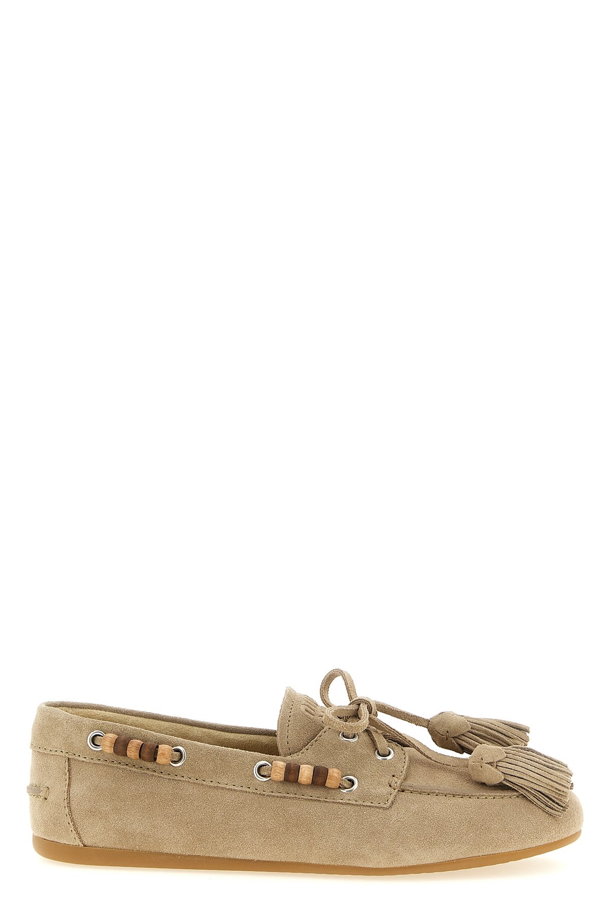 MIU MIU Suede Boat Shoe