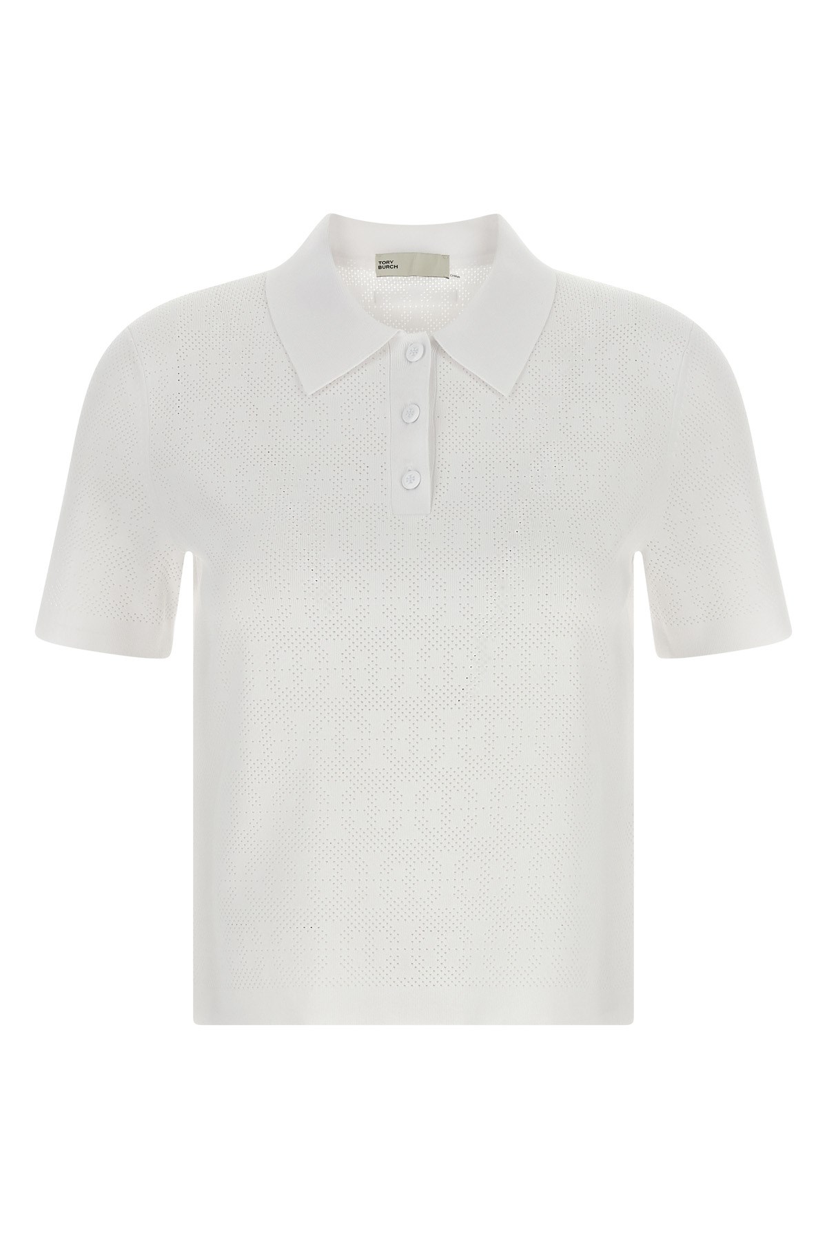 TORY BURCH Pointelle Poloshirt Aus Viskose　TORY BURCH ポインテル ポロシャツ ビスコース製 TORY