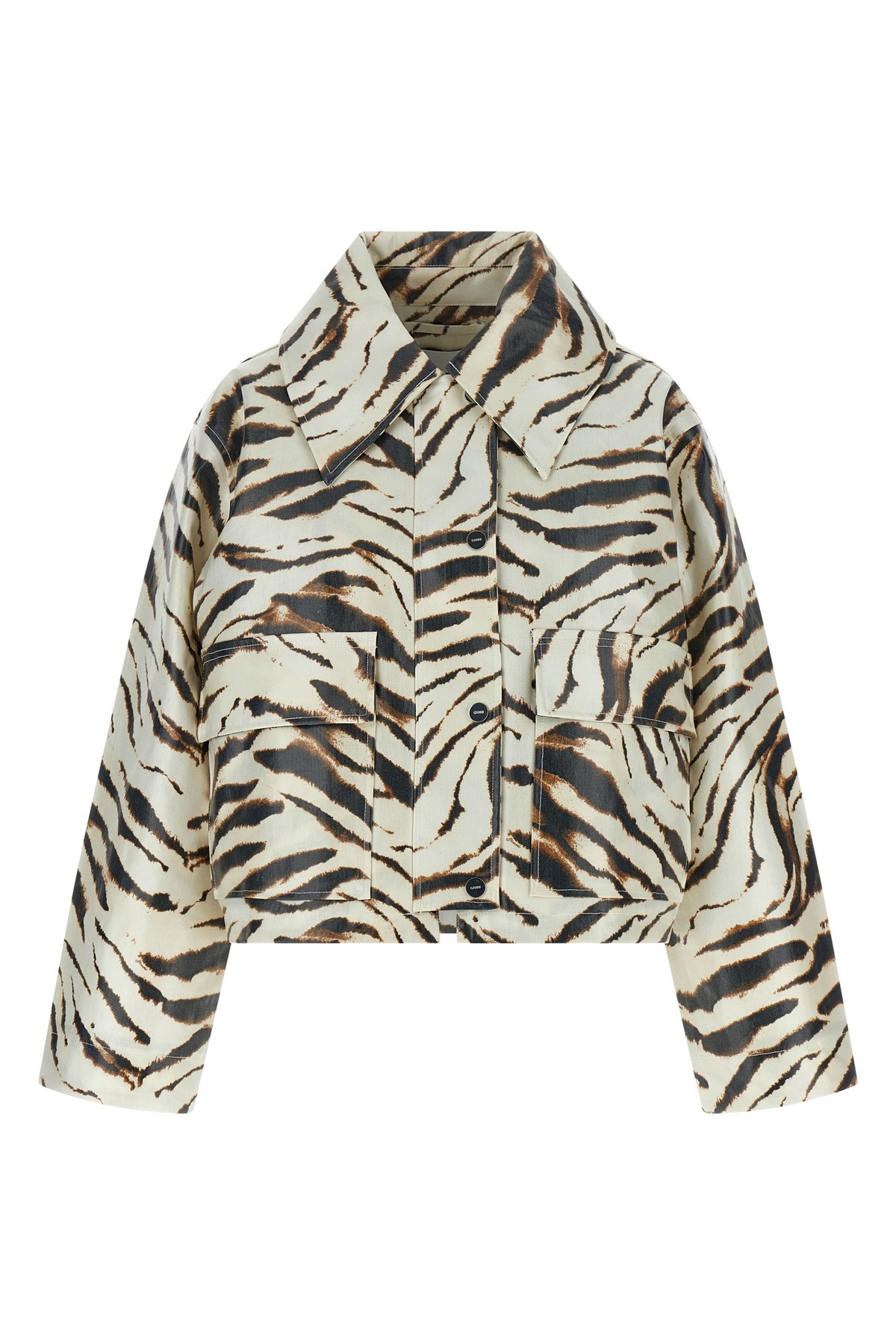 GANNI Jacke Aus Laminiertem Stoff　ラミネート生地を使用した GANNI ジャケット GANNI