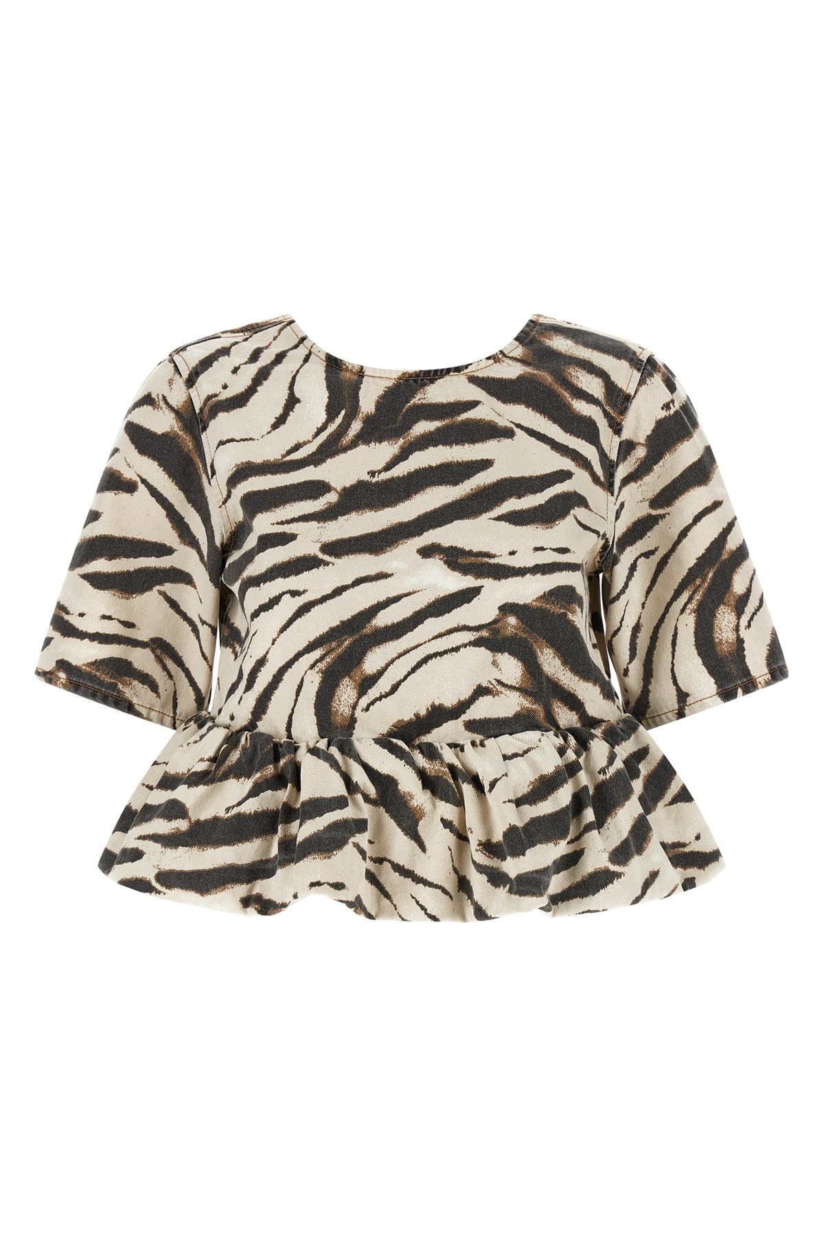 GANNI 'Zebra Denim' Top