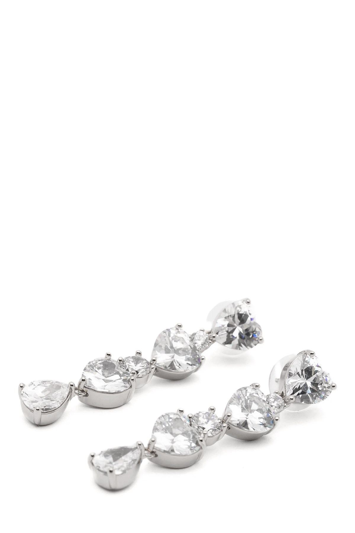 'Crystal Heart Tiered' Earrings - Size U