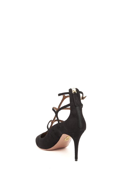 calf leather 'Eternity' pumps in suede with back zip