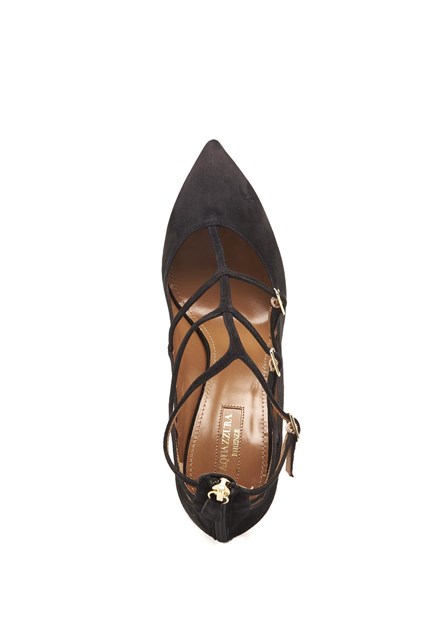 calf leather 'Eternity' pumps in suede with back zip