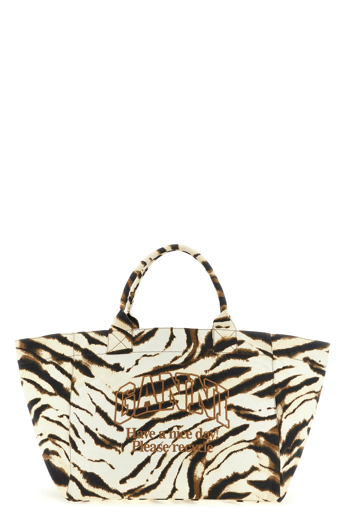 GANNI Schopper-Tasche "Xxl Zebra"　GANNI ショッパーバッグ「Xxl ゼブラ」 GANNI