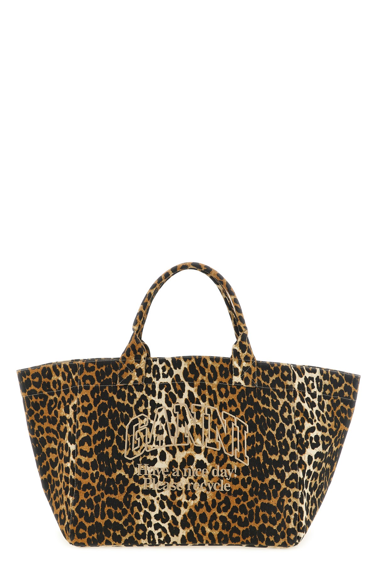 GANNI Schopper-Tasche "Leopard Xxl"　GANNI ショッパーバッグ「レオパード Xxl」 GANNI