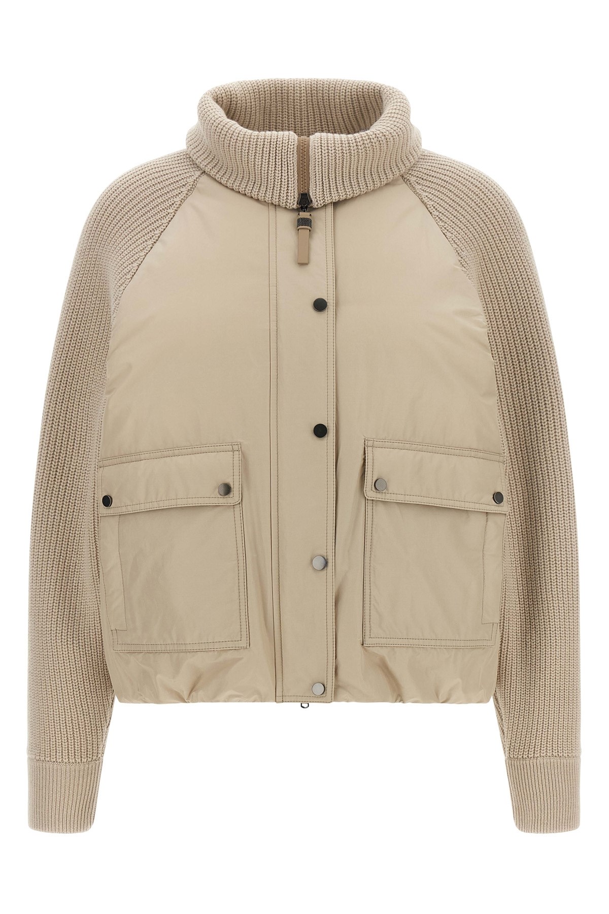 BRUNELLO CUCINELLI Knit Insert Down Jacket