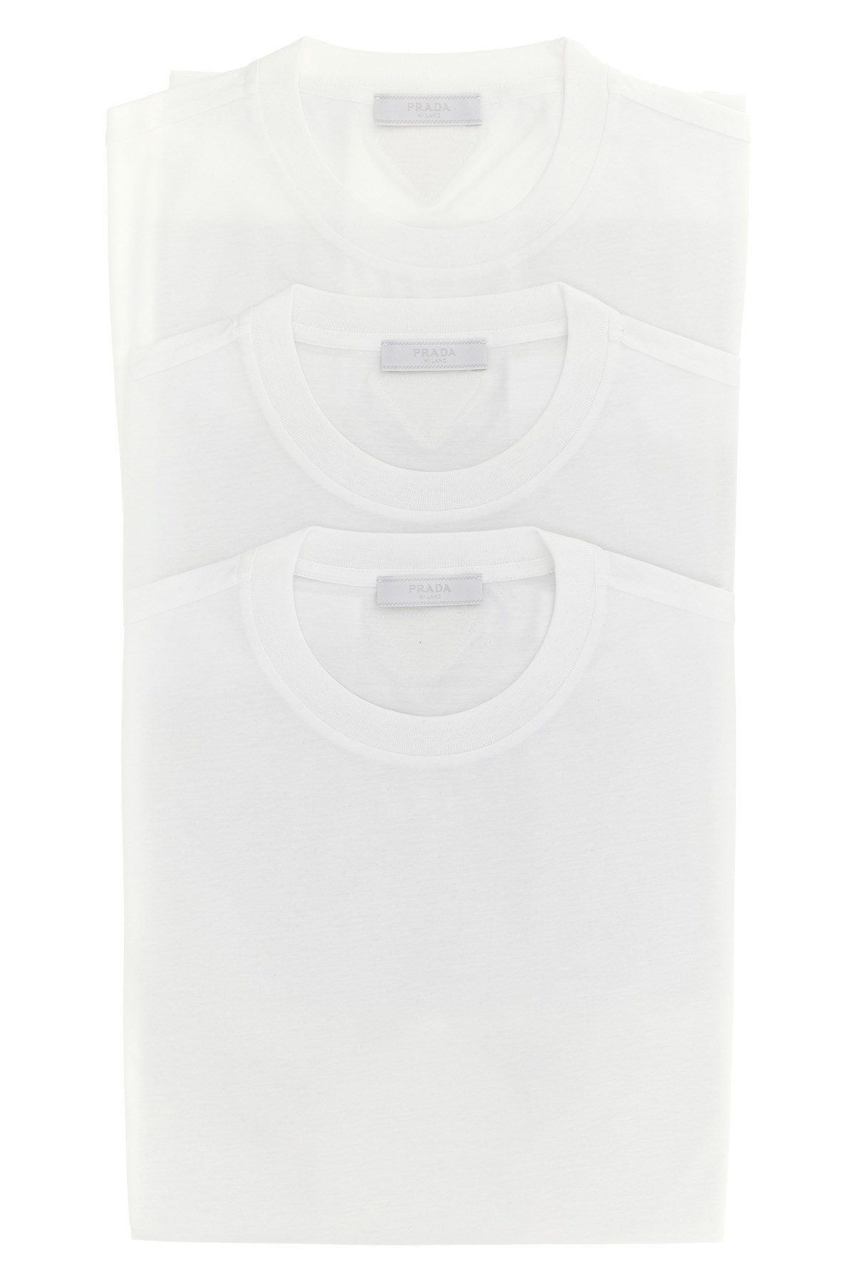 PRADA 3Er-Pack T-Shirt Mit Dreieck-Logo PRADA