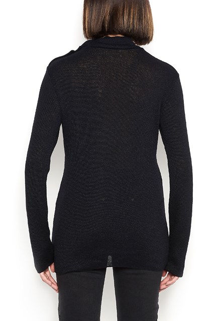 turtleneck sweater with shoulder buttons