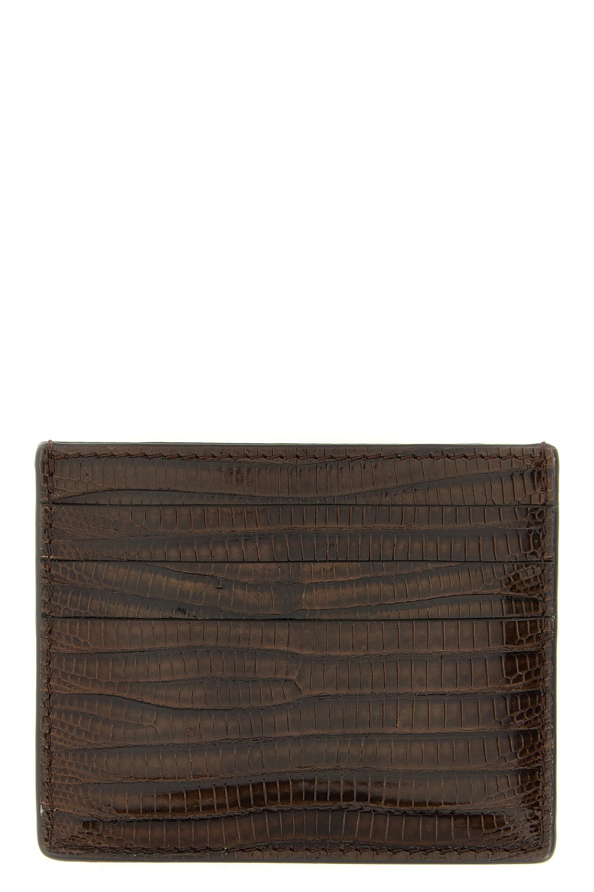 Brunello Cucinelli Leather Cardholder In Brown