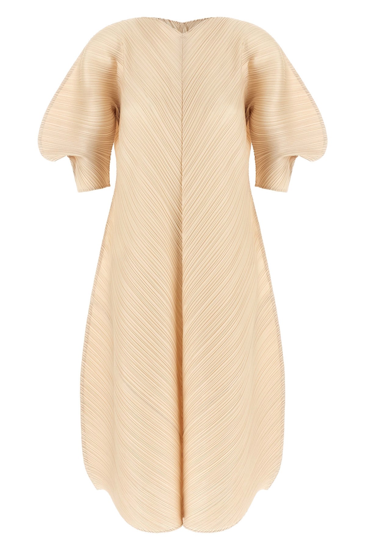 PLEATS PLEASE ISSEY MIYAKE Kleid Mit Skulpturalen Ärmeln　PLEATS PLEASE ISSEY MIYAKE 彫刻的な袖のドレス PLEATS