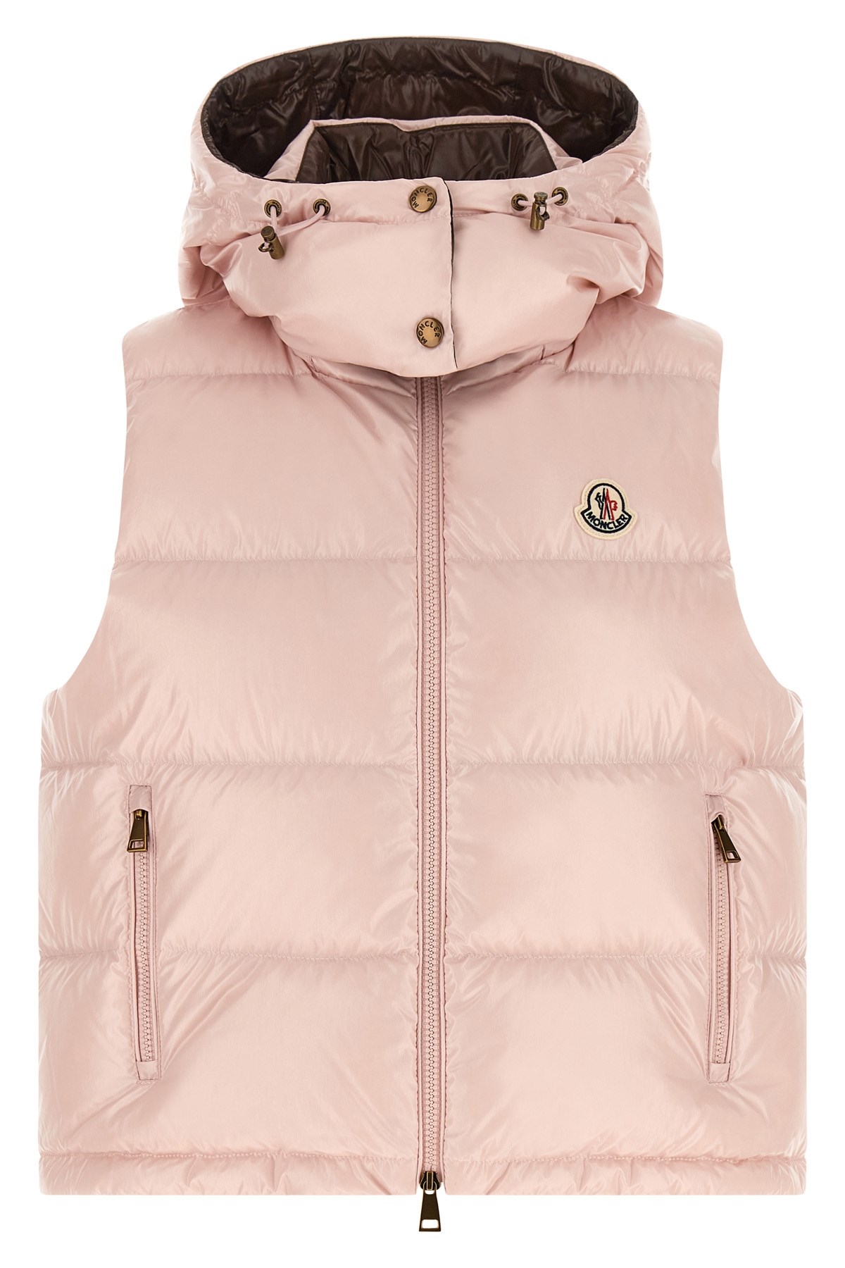 Moncler 'niverolle' Padded Vest In Pink