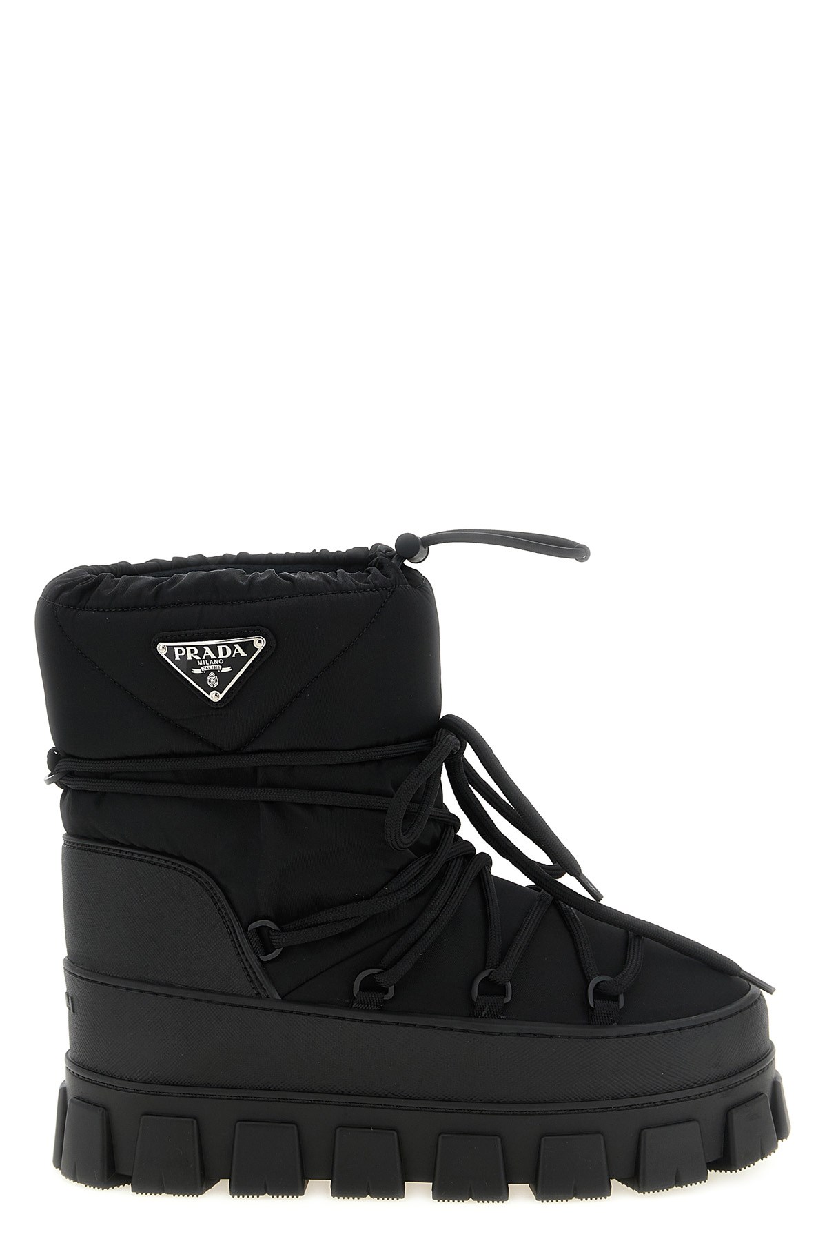 Prada Re-nylon Ankle Boots In Black