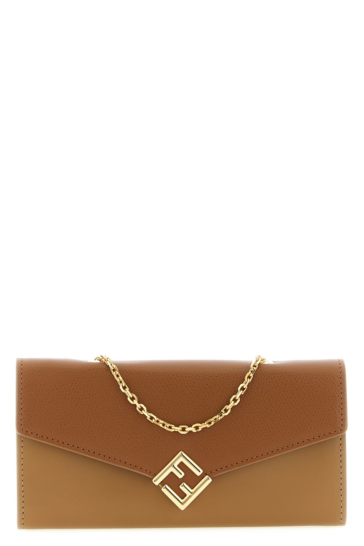 Fendi 'ff Diamonds' Wallet On Chain In Brown