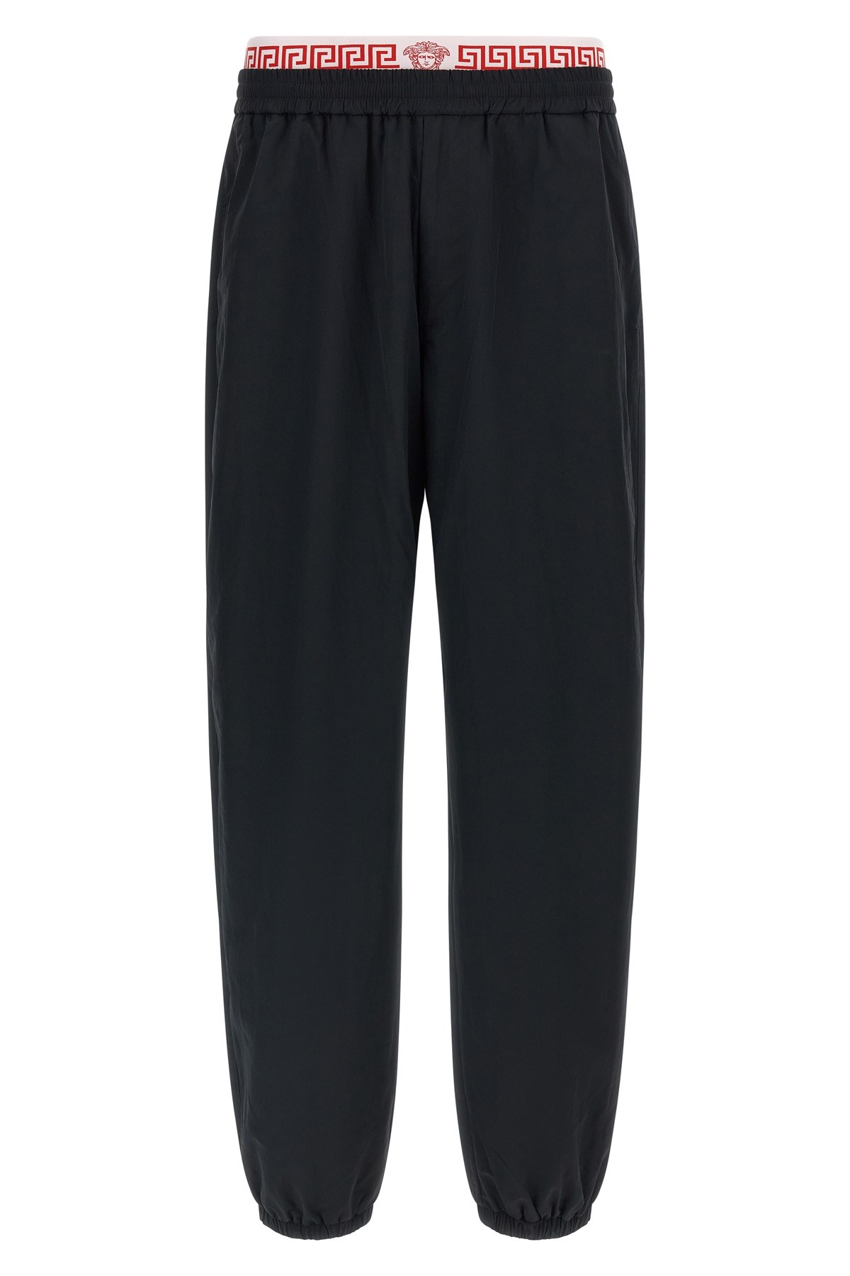Versace 'greca' Pattern Joggers In Black