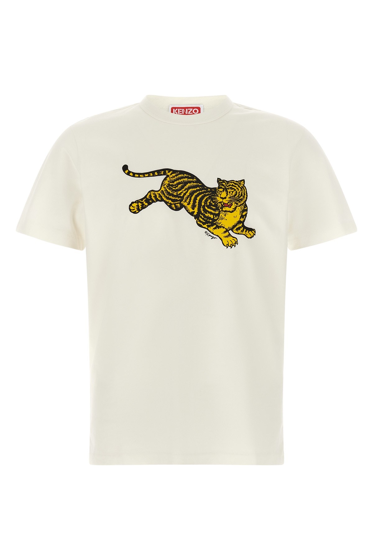 Kenzo ' Jumping Tiger' T-shirt In Weiss