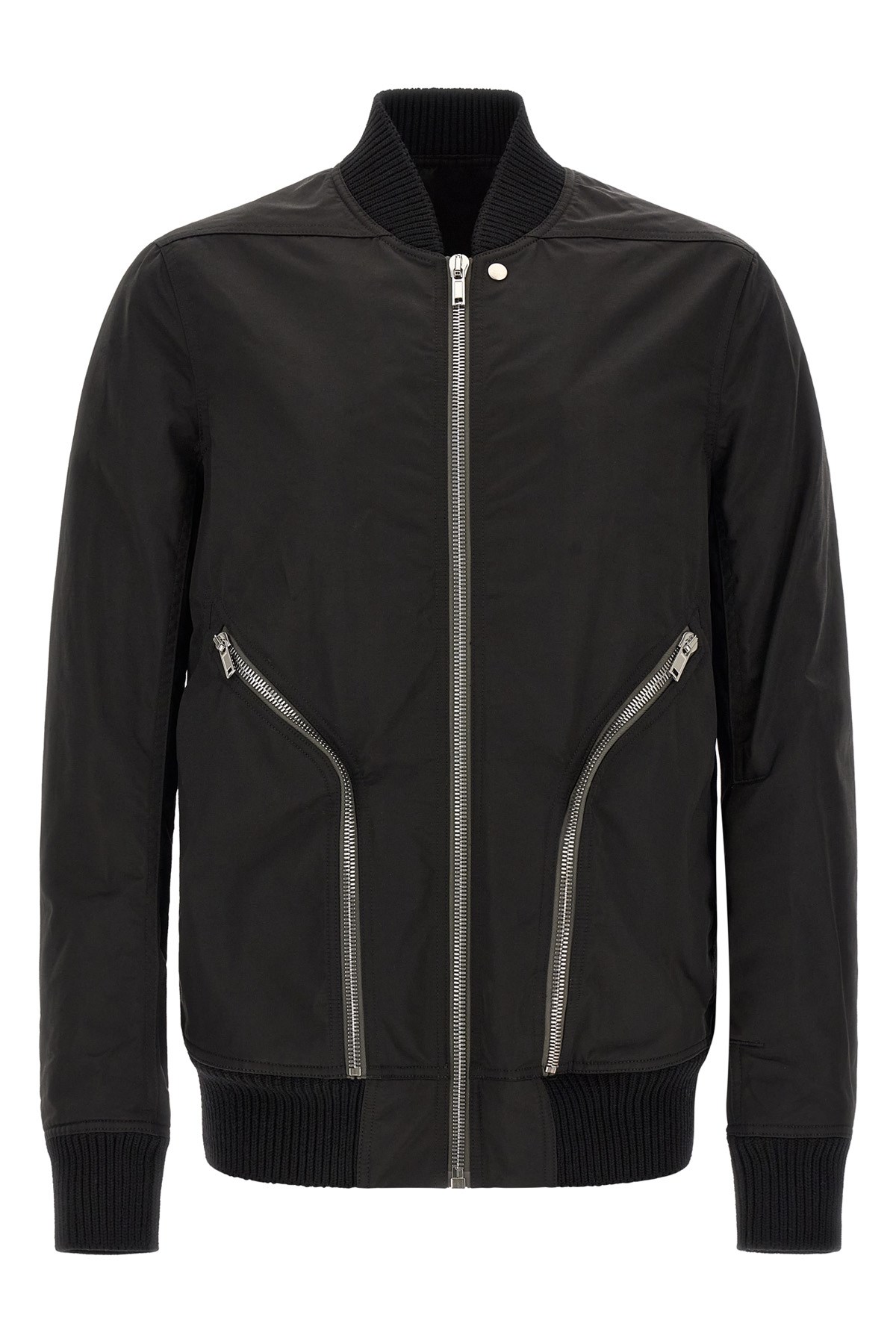 Rick Owens 'heizer Flight' Bomber Jacket In Black