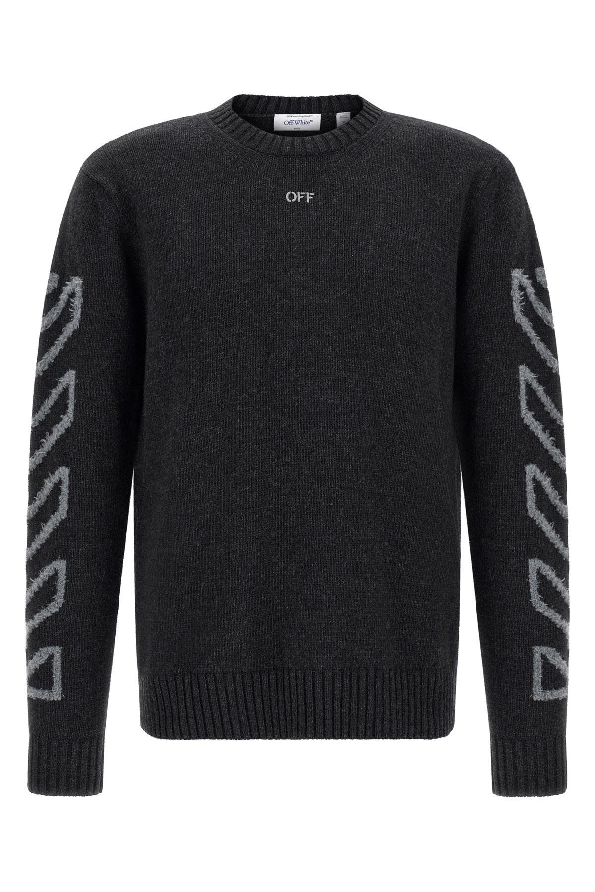 OFF-WHITE Pullover "Diag Arrow Fuzzy" Mit Intarsien OFF-WHITE