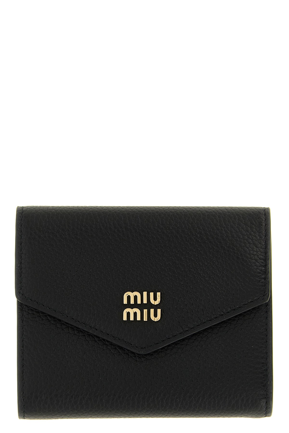 Miu Miu Compact Wallet In Black