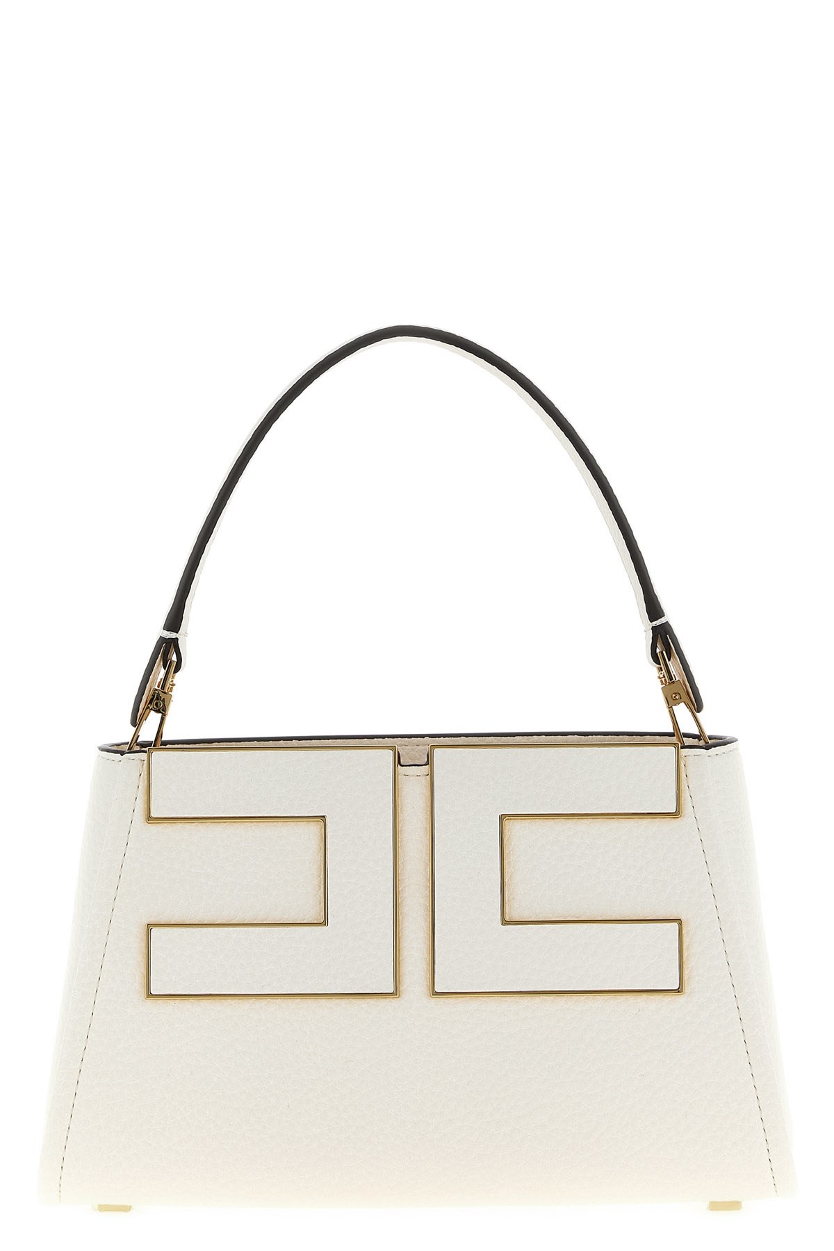 Elisabetta Franchi Maxi Logo Handbag In White