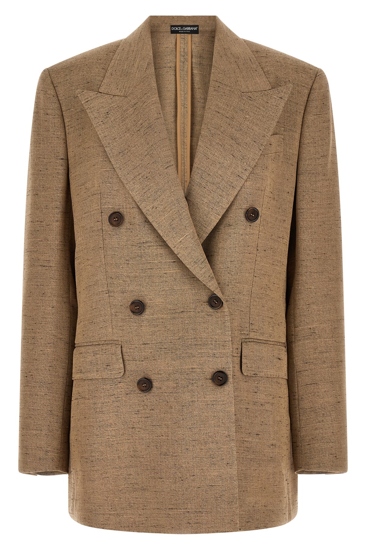 Dolce & Gabbana Double-breasted Blazer In Beige