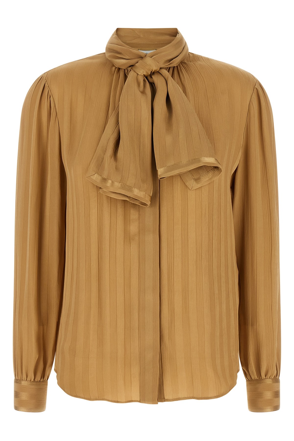 SAINT LAURENT Lavallière-Neck Silk Blouse